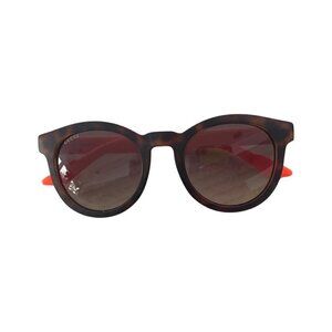 Gucci retro neon orange and green stripped legs sunglasses